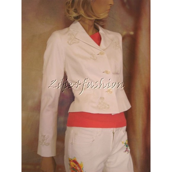 $3498 NWT RALPH LAUREN White Embroidered Nautical Jacket 4